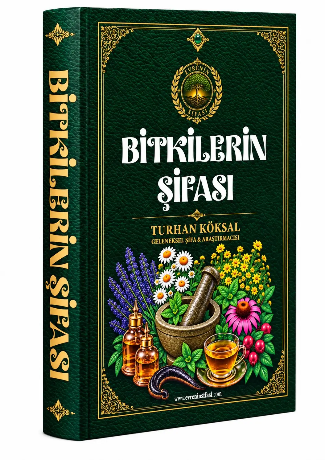 Bitkilerin Şifası kitabının önden açılı görünümü